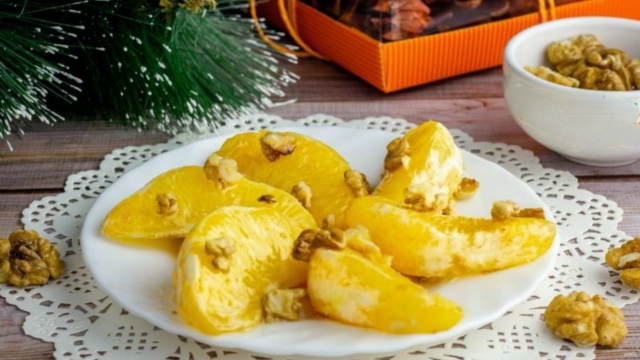 Апельсин в духовке с медом и корицей