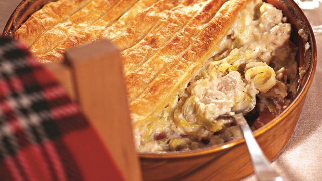 Шотландский рождественский пирог «Кокки-ликки»