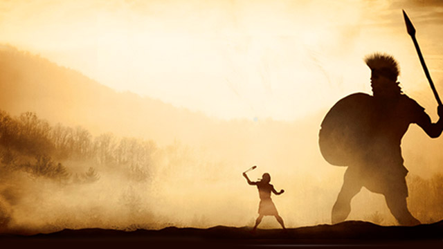 Подготовка к битве с гигантом (Давид и Голиаф)