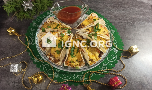 Закуска из лаваша и фарша