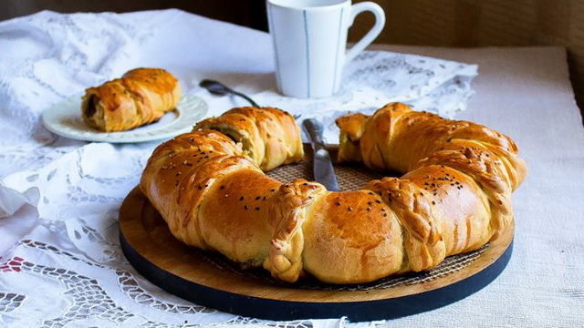 Рыбный пирог «Венок»