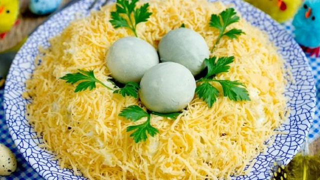 Салат «Птичье гнездо»