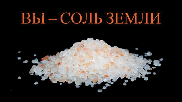 Вы – соль земли
