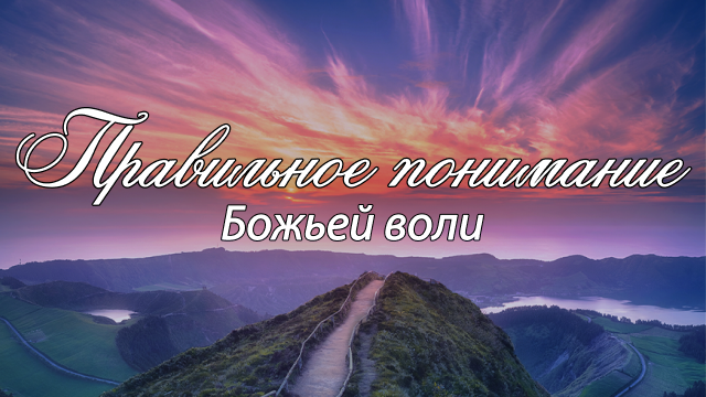 Правильное понимание Божьей воли